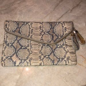 Henri Bendel snakeskin clutch